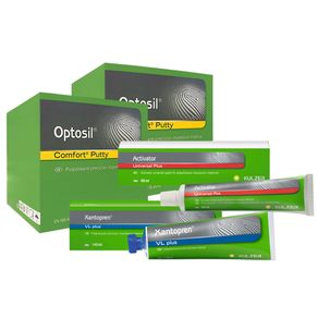 Silicone De Condensação Optosil Kit com 2 Optosil 450 ml + 1 Xantopren 140 ml + 1 Activador 60 ml  - Kulzer