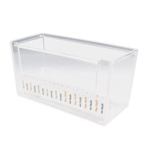 Porta Fio Niti Com Tampa Para 18 Dezenas Cristal - Ortoguaru