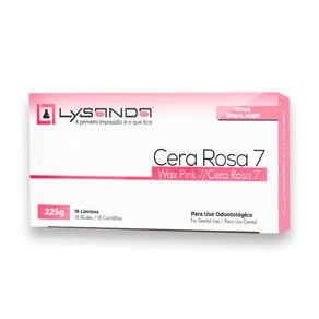 Cera Rosa 7 com 18 lâminas 225g - Lysanda
