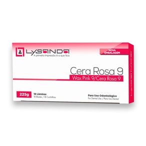 Cera Rosa 9 com 18 lâminas 225g - Lysanda