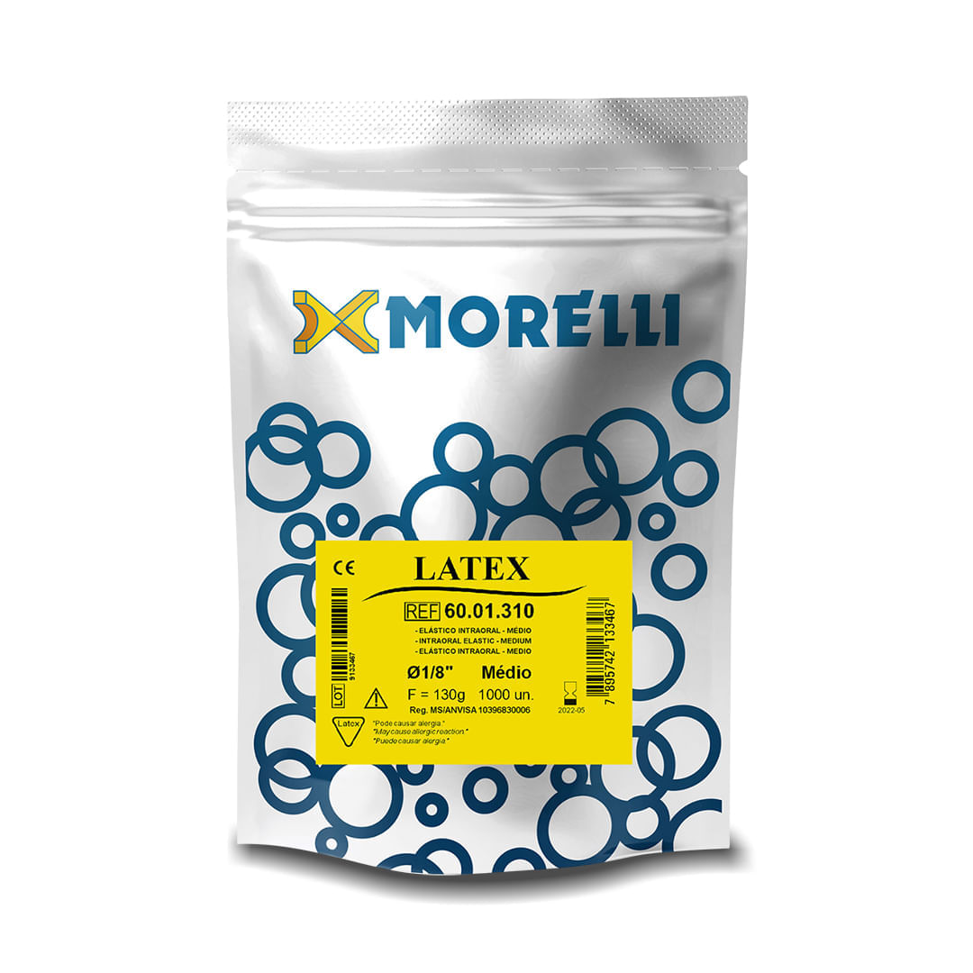 6001310 Elástico Intraoral Látex Médio 1/8 - Morelli