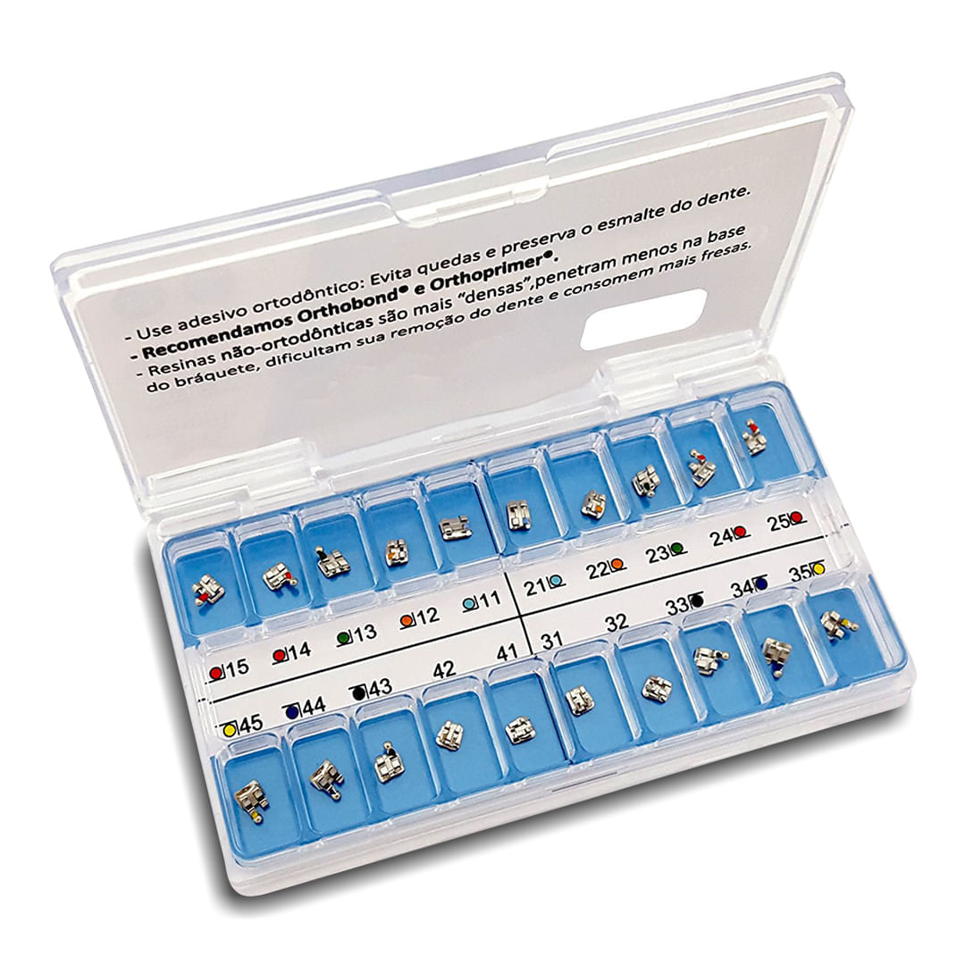 10.10.969 Kit De Bráquetes 01 Caso Prescrição Roth Standard .022 Gancho Canino - Morelli