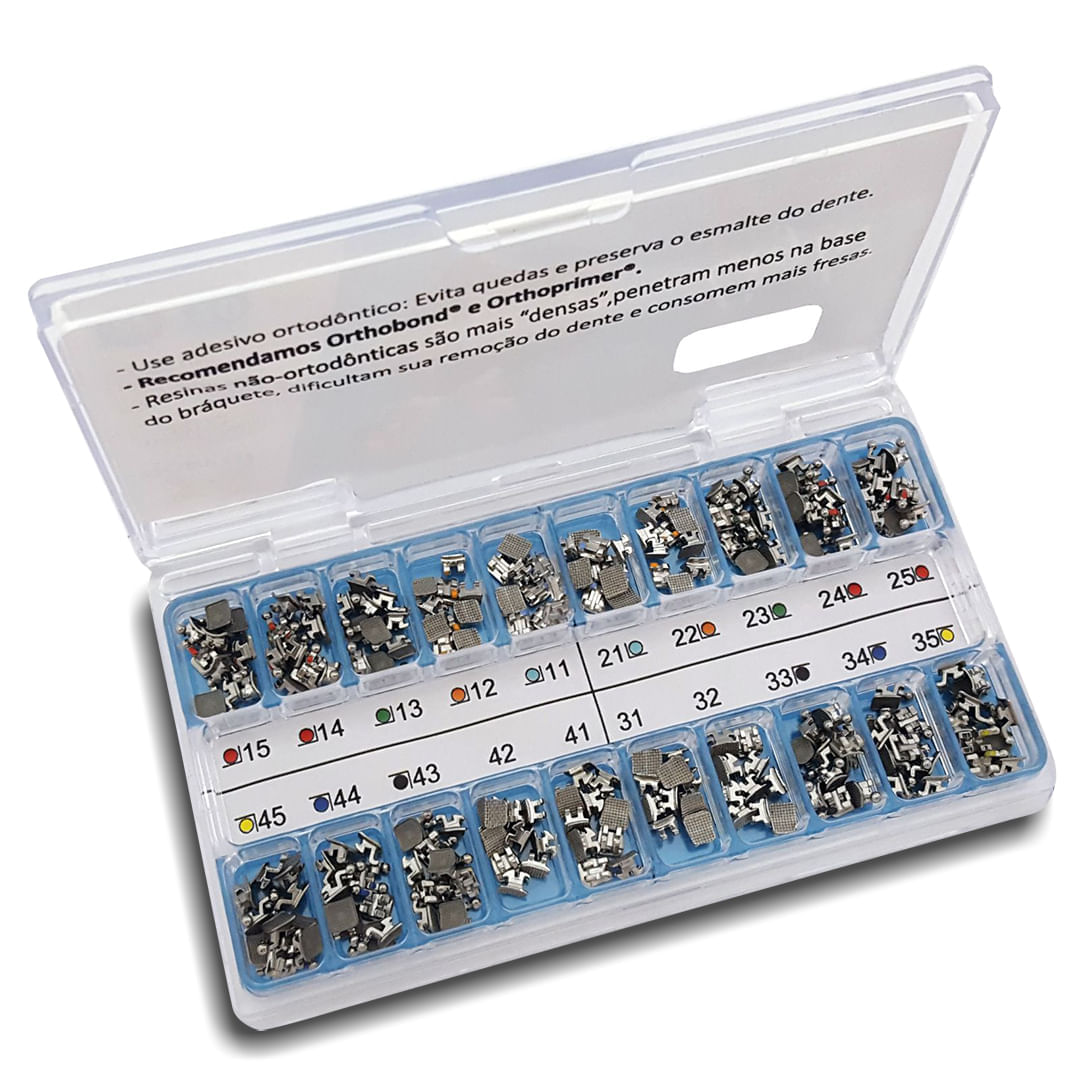 10.10.996 Kit de Bráquetes 10 Casos Prescrição Roth Light 0.22 Gancho Can./Prés - Morelli