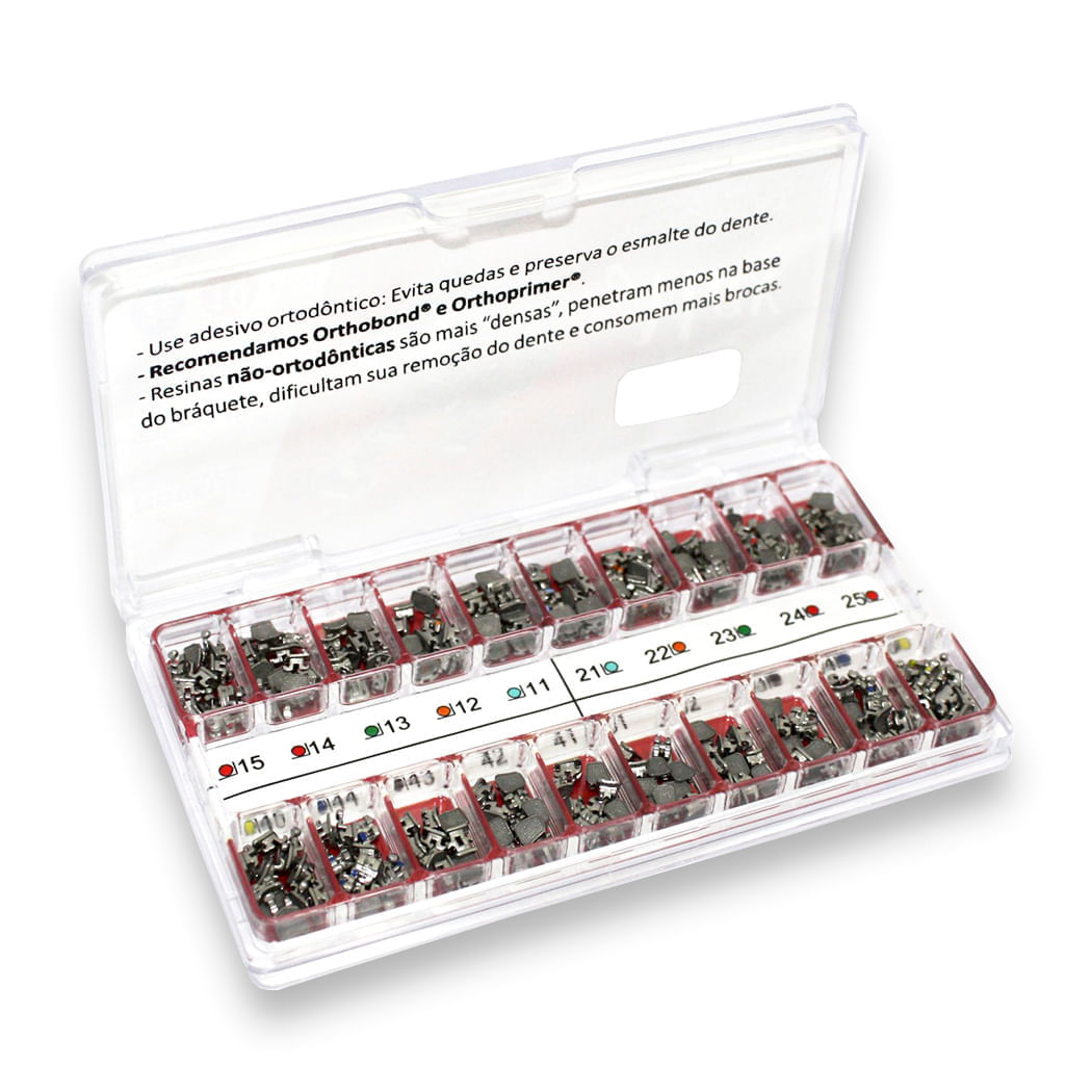 10.35.936 Kit De Bráquetes Com 10 Casos Prescrição Mbt Max .022 Gancho Pres - Morelli