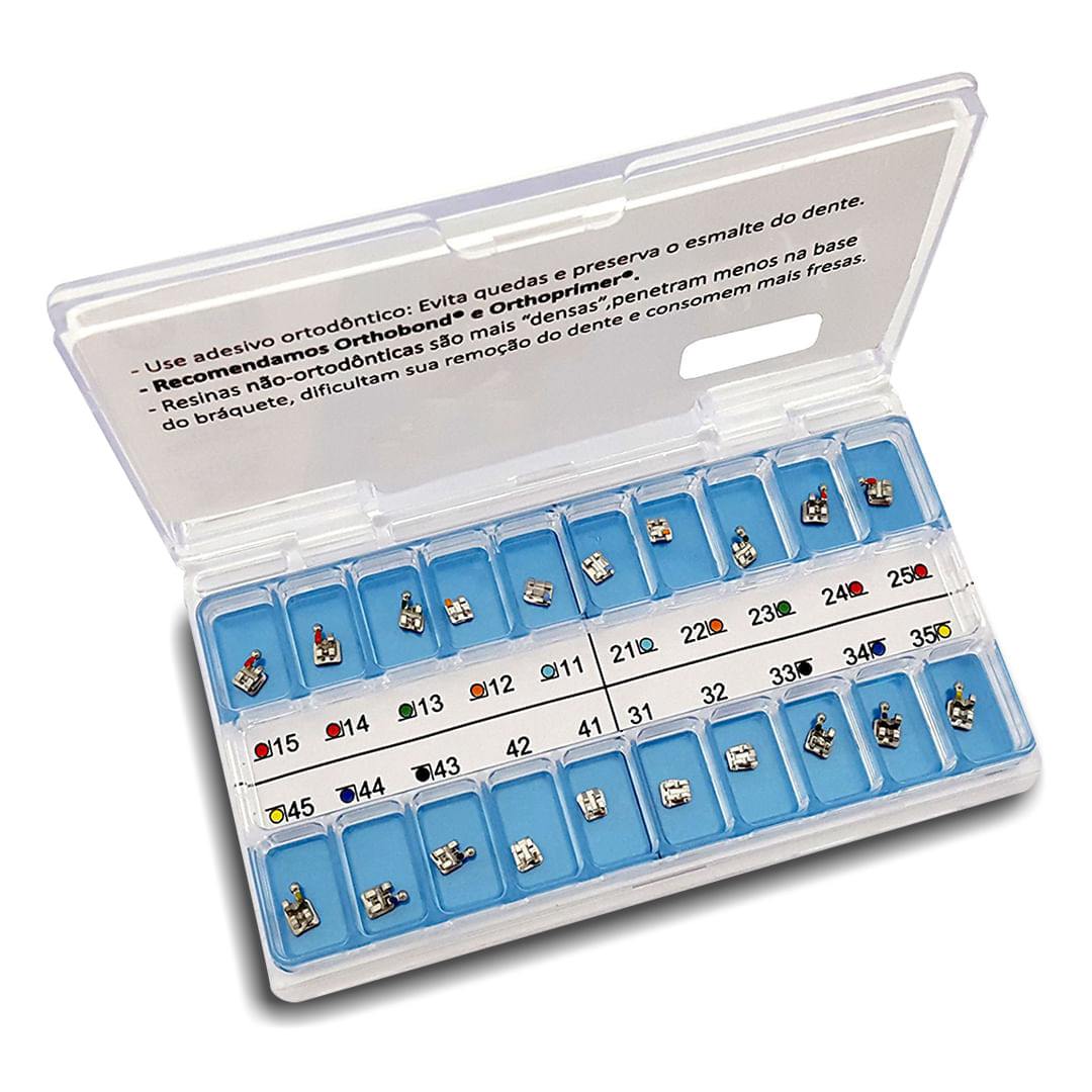 10.10.979 Kit De Bráquetes 01 Caso Prescrição Roth Light .022 Gancho Canino/Presa - Morelli