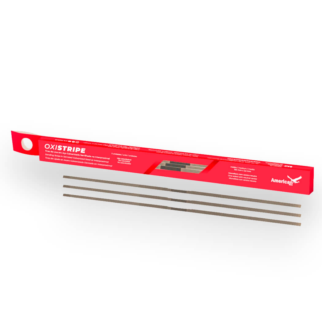 Tiras De Lixa Em Aço Galvanizado Oxistripe Média 4mm com 10 - American Burrs