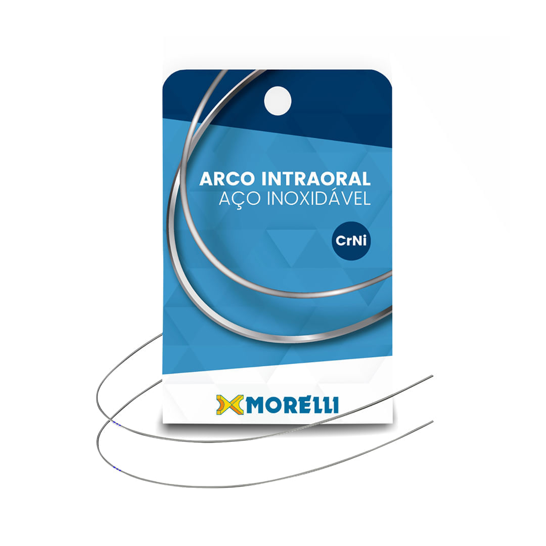 50.60.003 Arco Intraoral Superior Crni Redondo 0,45mm (.018") - Morelli