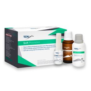 Reembasador Resina Macia Soft Provisório Incolor Kit - TDV