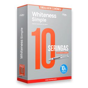 Clareador Whiteness Simple 10% com 10 Seringas De 3g - Fgm