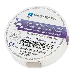 Banda Matriz De Aço Inox 5mmx3m - Microdont