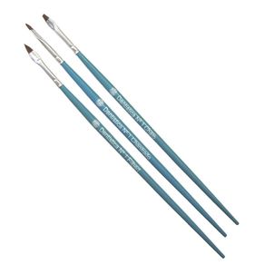 Pincel Pelo Natural para Resina Acrílica Opaco Kit com 3 - Mac Dental