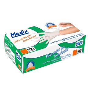 Luva de Procedimento Latex sem Pó G com 100 - Medix