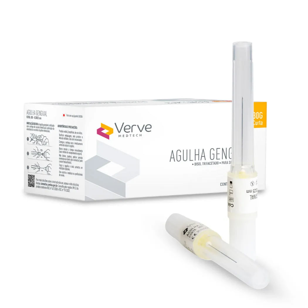 Agulha-Gengival-Curta-30G--030x25mm--com-100---Verve-Medtech